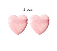 Soffio di polvere di velluto a forma di cuore a triangolo da 2 pezzi/10 pezzi for spugna for trucco viso cosmetici strumenti for soffio di trucco leggero lavabile (Color : 2pcs-02)