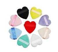 Soffio di polvere di velluto a forma di cuore a triangolo da 2 pezzi/10 pezzi for spugna for trucco viso cosmetici strumenti for soffio di trucco leggero lavabile (Color : 10pcs)