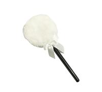 Soffio di polvere per il corpo con manico morbido strumento di trucco a forma di lecca-lecca applicatore in polvere per il viso Soffio di trucco morbido con applicatore a forma di lecca-lecca a manico