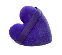 Soffio in polvere a forma di cuore in velluto morbido e delicato sulla pelle, riutilizzabile, strumento per il trucco del viso per cipria (viola)