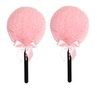 Soffio per cipria per il corpo, applicatore per cipria per lecca-lecca da 2 pezzi, soffio per trucco morbido e confortevole con manico per donne e ragazze.