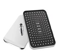 Soffione doccia 14 Inch High Pressure Top Spray Rain Shower Head Larger Flow Supercharge Rainfall Showerhead Swivel Water Saving(Silver)