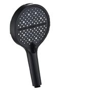 Soffione doccia 14cm Large Panel 7 Modes Handheld Shower Head High Pressure Water Saving Spray Nozzles Flow Massage Bathroom Showerhead(Black shower)