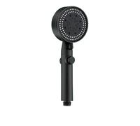 Soffione doccia 1PC/SET Shower Head 5 Mode Adjustable One-key Stop Water Saving Heads(Black)
