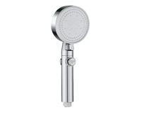 Soffione doccia 1PC/SET Shower Head 5 Mode Adjustable One-key Stop Water Saving Heads(Silver)