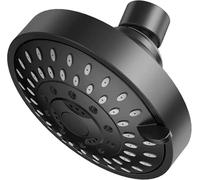 Soffione doccia 5 Modes High Pressure Shower Head 4Inch Sprayer Adjustable Rainfall Bathroom Fixture Faucet Replacement Part(Black)