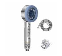 Soffione doccia 7 in 1 a grande portata con filtro, 4 modalità, alta pressione, risparmio idrico, massaggio un solo tasto, testa portatile(D)