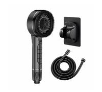 Soffione doccia 7 in 1 a grande portata con filtro, 4 modalità, alta pressione, risparmio idrico, massaggio un solo tasto, testa portatile(B)