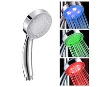 Soffione Doccia a LED Doccia a Mano 3 Colori Cambiano Blu/Verde/Rosso Sensore di Temperatura Bagliore d'acqua Mano Telefono Doccia Leggero Bagno Palmare Testa Doccia per Bagno Doccia