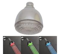 Soffione doccia a LED progettato per connessioni NPT standard da 1/2 pollici, utilizza il principio idroelettrico per l'illuminazione a LED che cambia colore (tre)