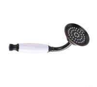 Soffione doccia a mano in acciaio inox con linguaggio di design antico e ottimizzazione dello spruzzo a pioggia per risultati coerenti (nero)