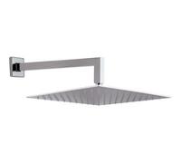 SOFFIONE DOCCIA A PARETE QUADRO CM 30 CON BRACCIO cm 30 x 30