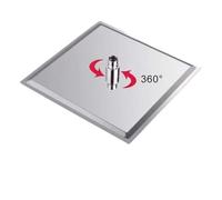 Soffione doccia a pioggia ad alta pressione da 12/10/8 pollici in acciaio inossidabile Soffioni doccia a cascata ultrasottili Soffione doccia a pioggia quadrato(10 inch sliver)