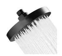 Soffione doccia a pioggia ad alta pressione da 6 pollici con braccio, soffione doccia a flusso ampio, ugelli anti-intasamento, accessori for il bagno con doccia di alta qualità(Black B)