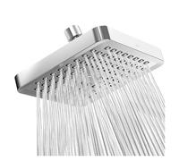 Soffione doccia a pioggia ad alta pressione da 6 pollici con braccio, soffione doccia a flusso ampio, ugelli anti-intasamento, accessori for il bagno con doccia di alta qualità(Silver A)
