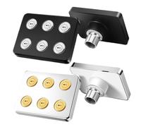 Soffione Doccia a Pioggia ad Alta Pressione e Risparmio idrico - Mini soffione Doccia a Pioggia per Un'Esperienza di Bagno Senza Pari - Nero setoso