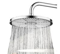 Soffione doccia a pioggia da 10 pollici, pannello grande, alta pressione, soffione doccia portatile, supporto, accessori for il bagno(Silver)