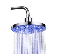 Soffione doccia a pioggia, soffione doccia a LED rotondo da 8 pollici con 3 luci controllate dalla temperatura di colore che cambiano automaticamente soffione doccia da bagno ad alta pressione con pio