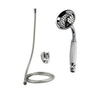 SOFFIONE DOCCIA A TELEFONO CON TUBO FLESSIBILE DA 180 CM FILTRO SUPPORTO A MURO