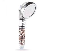 Soffione doccia a tre getti con filtri minerali, alta pressione per un utilizzo efficiente dell'acqua, trattamento viso per i rituali quotid