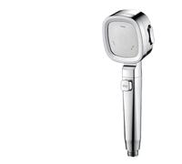 Soffione doccia ad alta pressione a risparmio idrico 3 modalità Soffioni doccia Spruzzatore d'acqua regolabile con arresto on-e-key Accessori for il bagno(Silver with hose)