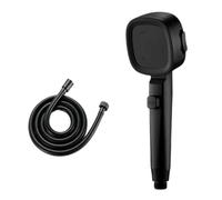 Soffione doccia ad alta pressione a risparmio idrico 3 modalità Soffioni doccia Spruzzatore d'acqua regolabile con arresto on-e-key Accessori for il bagno(Black with hose)