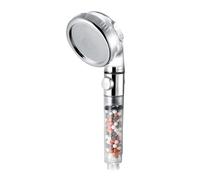Soffione doccia ad alta pressione con 3 modalità Mineral Balls, interruttore on/off, filtro, soffioni doccia portatili a risparmio idrico, accessori for il bagno(Silver)