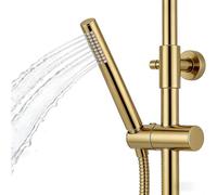 Soffione doccia ad alta pressione con forte spruzzo, doccia portatile in acciaio inossidabile 304 a risparmio idrico, color oro, di grado alberghiero, per un'esperienza lussuosa di bagni e spa