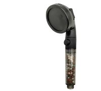 Soffione doccia ad alta pressione con interruttore di accensione/spegnimento, pulsante arresto, 3 modalità, soffione portatile for bagno