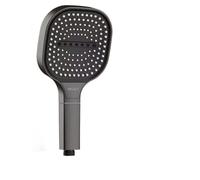 Soffione doccia ad alta pressione con pannello grande da 13 cm con filtro, 3 modalità di spruzzatore regolabile, risparmio idrico, arresto con un solo tasto, bagno(Grey)