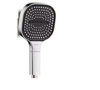 Soffione doccia ad alta pressione con pannello grande da 13 cm con filtro, 3 modalità di spruzzatore regolabile, risparmio idrico, arresto con un solo tasto, bagno(Silver)
