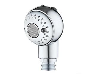 Soffione doccia ad alta pressione per letto da salone di shampoo, ugello flusso d'acqua regolabile con manico ergonomico per lavare i capelli e la pulizia degli animali domestici, ABS argento 15 cm