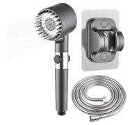 Soffione doccia ad alta pressione, soffione doccia a pressione, 3 modalità di spruzzatura pista doccia ad alta pressione | strato doccia Londrops a mano con tubo per vasca da bagno