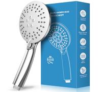Soffione Doccia Alta Pressione 3 Modi - Doccino Anticalcare con Ugelli in Silicone - Ampia Copertura - Telefono Doccia Universale Cromato - Facile Installazione
