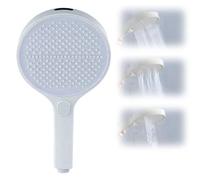 Soffione Doccia Alta Pressione, Doccino per Doccia, 4 Funzioni Getto Doccetta per Doccia, Soffione Doccia con Anticalcare per il Lavaggio dei Capelli, Animali, Cucina (Bianco)