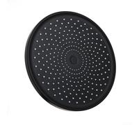 Soffione doccia autopulente da 25,4 cm, soffione doccia rotondo fisso con ugelli in silicone autopulenti anticalcare per migliorare la casa (nero)