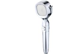 Soffione doccia con 4 modalità di pressione regolabile, interruttore, pulsante accensione/spegnimento, ugello for a risparmio idrico, filtro for bagno(Color05)