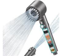 Soffione Doccia Con Filtro a 15 Fasi, Soffione Anticalcare Con Tubo Da 1,5M, 3 +