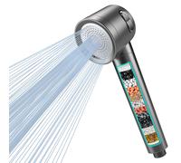 SOFFIONE DOCCIA CON FILTRO AD ALTA PRESSIONE 15 STRATI TUBO DA 1,5 M 3 MODALITÀ