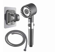 Soffione doccia con filtro ad alta pressione, 4 modalità di getto, tubo da 1,5 m con supporto, cromato