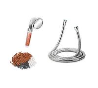 Soffione doccia con tubo da 1,5 m, filtrazione a spruzzo con filtro ionico, soffione doccia portatile 200% alta pressione 30% risparmio idrico per pelle secca e capelli 3 modalità