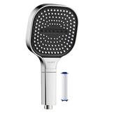 Soffione doccia da 13,0 cm, pannello grande, 3 modalità, soffione regolabile, elemento filtrante for massaggio ad alta pressione, accessori for il bagno(Silver Shower)