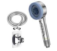 Soffione doccia filtrato ad alta pressione con 4 modalità di spruzzo regolabili, funzione massaggiante, filtro dell'acqua dura sostituibile, design staccabile con tubo da 198,1 cm