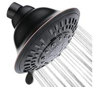 Soffione doccia fisso ad alta pressione con 5 impostazioni di getto (bronzo lucidato a olio)