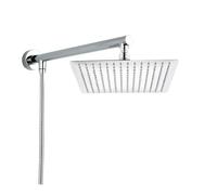 Soffione doccia for bagno a pioggia in acciaio inox 8 10 12 '' quadrato stile labirinto braccio staccabile tubo flessibile da 1,5(Chrome 10)