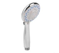 Soffione doccia in ABS ad alta pressione per un maggiore flusso d'acqua, diversi modelli di spruzzo, facile da installare, filettatura standard G 1/2, cromato, rotondo, 20 cm x 8,5 cm, per bagno o