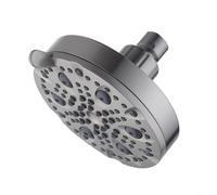 Soffione doccia in ABS con design floreale, 9 tipi di spruzzo, massaggio a pioggia e girevole a 360 gradi per un flusso d'acqua prevedibile (grigio)