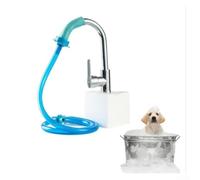 Soffione doccia in gomma push-in, connettore in silicone per tubi dell'acqua del bagno degli animali domestici, soffioni doccia, 16 x 7,5 x 21 cm, blu flessibile