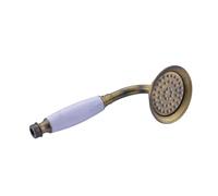 Soffione doccia in ottone anticato, braccio tondo a pioggia da 8 pollici, doccetta manuale a risparmio idrico, tubo flessibile 1,5 m(Hand Shower Head B)