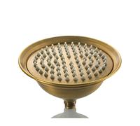 Soffione doccia in ottone anticato, braccio tondo a pioggia da 8 pollici, doccetta manuale a risparmio idrico, tubo flessibile 1,5 m(Shower Head D Style)